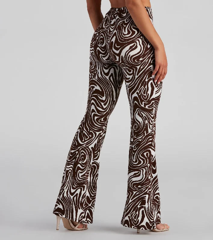 women's slim-fit pantsSo Wild Zebra Flare Pants