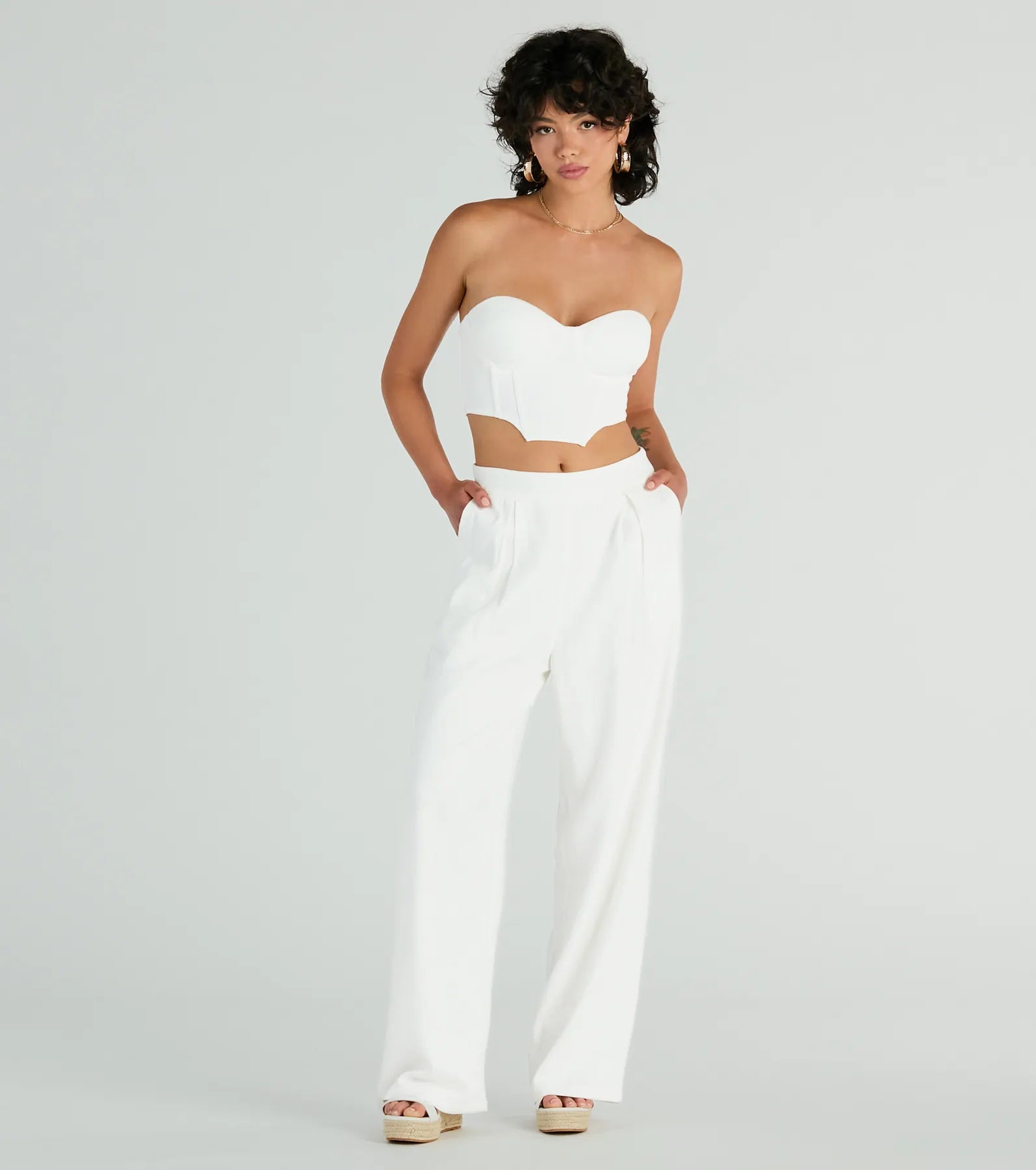 women's wide-leg pantsTrendy Treasure Linen Wide-Leg Pants