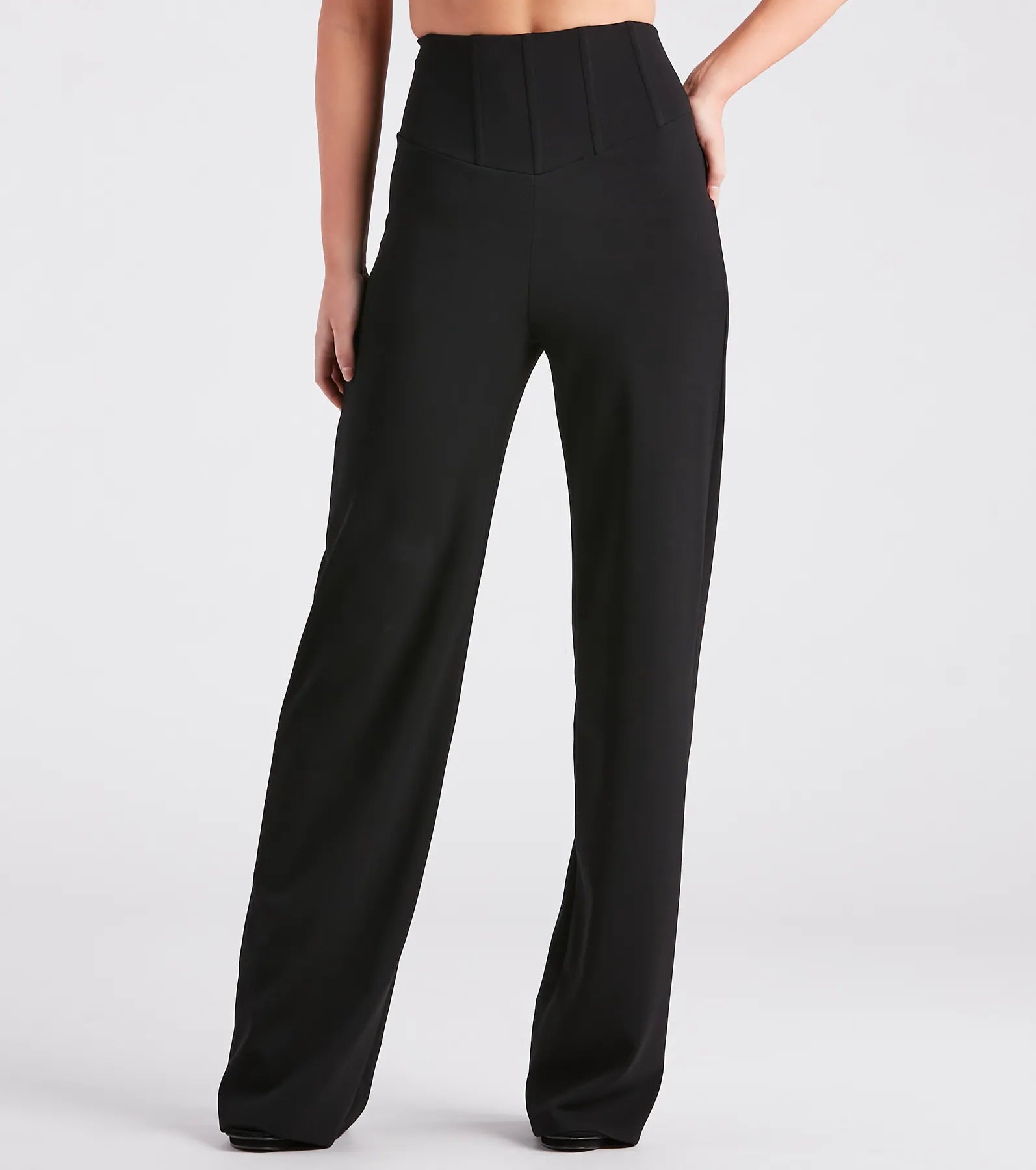 women's high-slung pantsCinch It Together Crepe Corset Trouser Pants