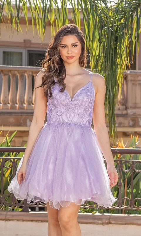 clubwear party dressesEmbroidered Sheer-Bodice Short Homecoming Dress