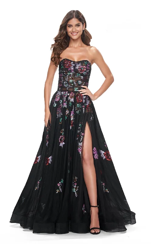 women's high-low dressesLa Femme 32072 Dress