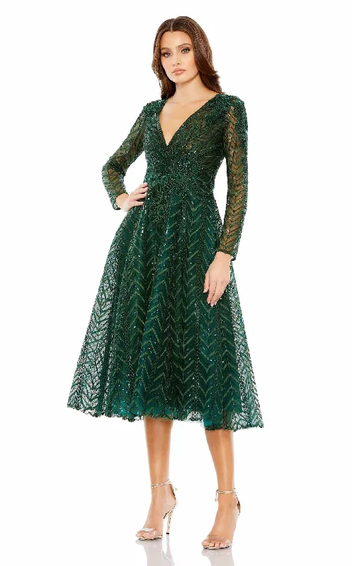 women's long-sleeved dressesMac Duggal 20399 Dress